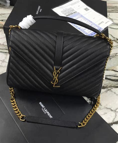 ysl college bag large replica|ysl large flap bag.